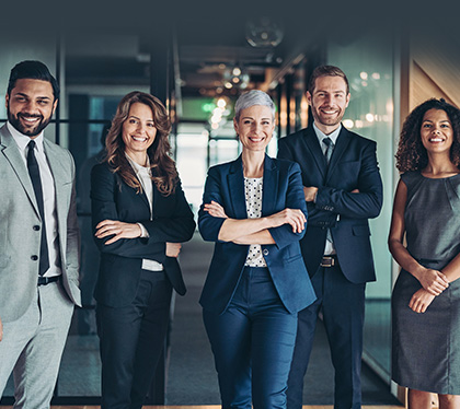 Transaction Advisors' Team of Business Brokers Standing Side-by-Side, Smiling Ready To Sell Your Business